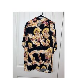 VTG 1990s Reyn Spooner Bloody Marys Bora Bora Hawaiian Shirt Mens Large Hula